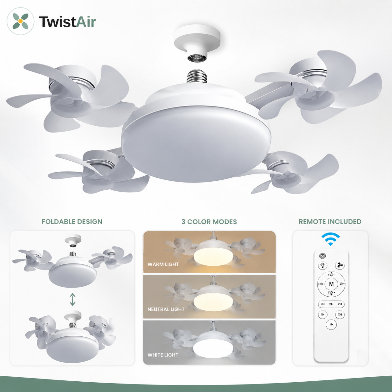 TwistAir – Fan & Light LED
